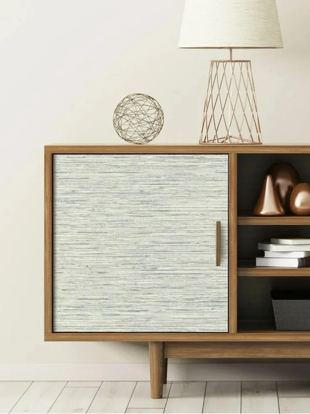 NWT Neutral Textured Wallcovering - Gray Grasscloth
